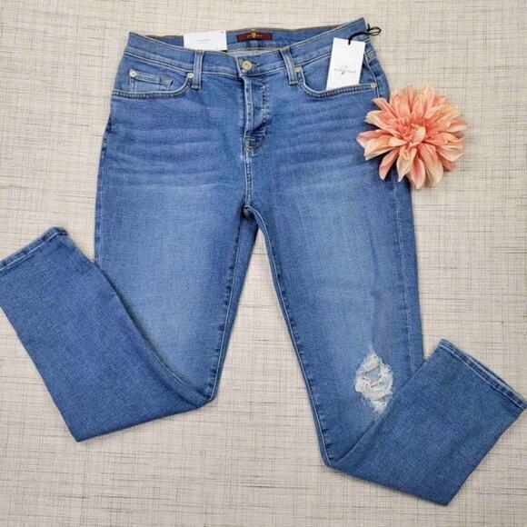 NWT Good American Good Legs High-Rise Stretch Flare Jeans 6‎ / 28 - Picture 1 of 8